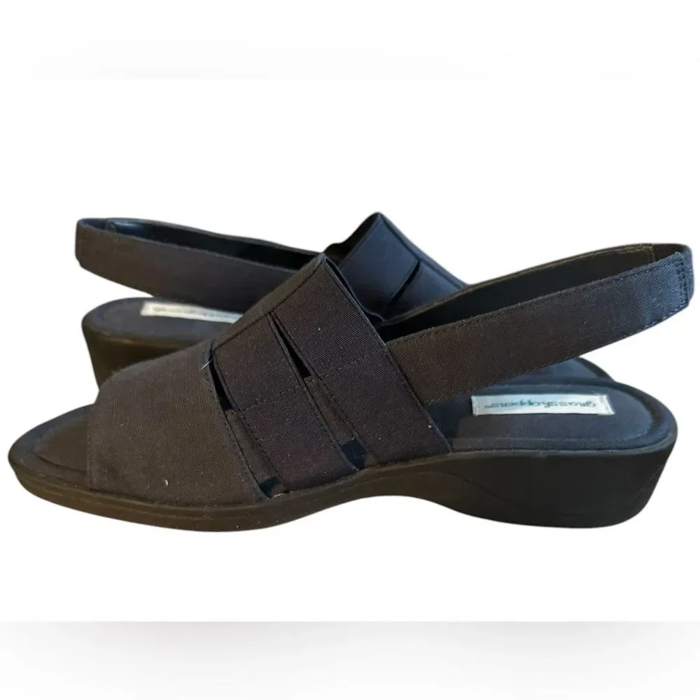 Women’s Grasshoppers Amelia Navy Canvas Wedge 1.5